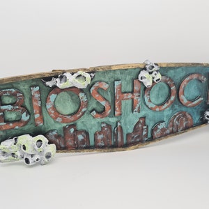 Bioshock inspired - Bioshock 2 - shield - 3D printing - hand-painted - great color effects depending on the viewing angle - with patina - free shipping