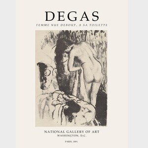 Fine Art Print: Degas Lithograph  18&quot; x  24&quot; digital download