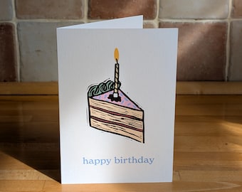 Lino Birthday Card - Cake