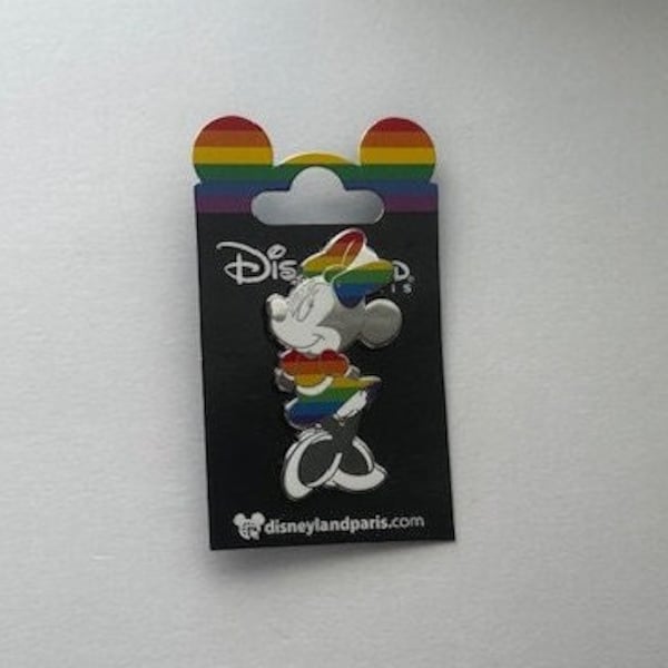 Disney Rainbow Minnie Pin Disneyland Paris Rainbow Pride Pin 2021 New DLPR