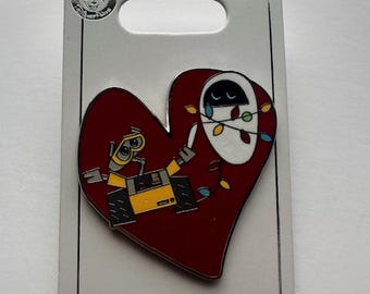 Disney Pixar Wall-e en Eva Holiday Christmas Pin Lights Heart Eva Robot Pin