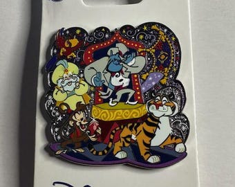 Disney Parks Aladdin Supporting Cast Family Cluster Pin Genie Rajah Carpet Abu