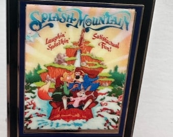 Póster de atracción de Disney's Splash Mountain Fantasy Pin con foto de retrato