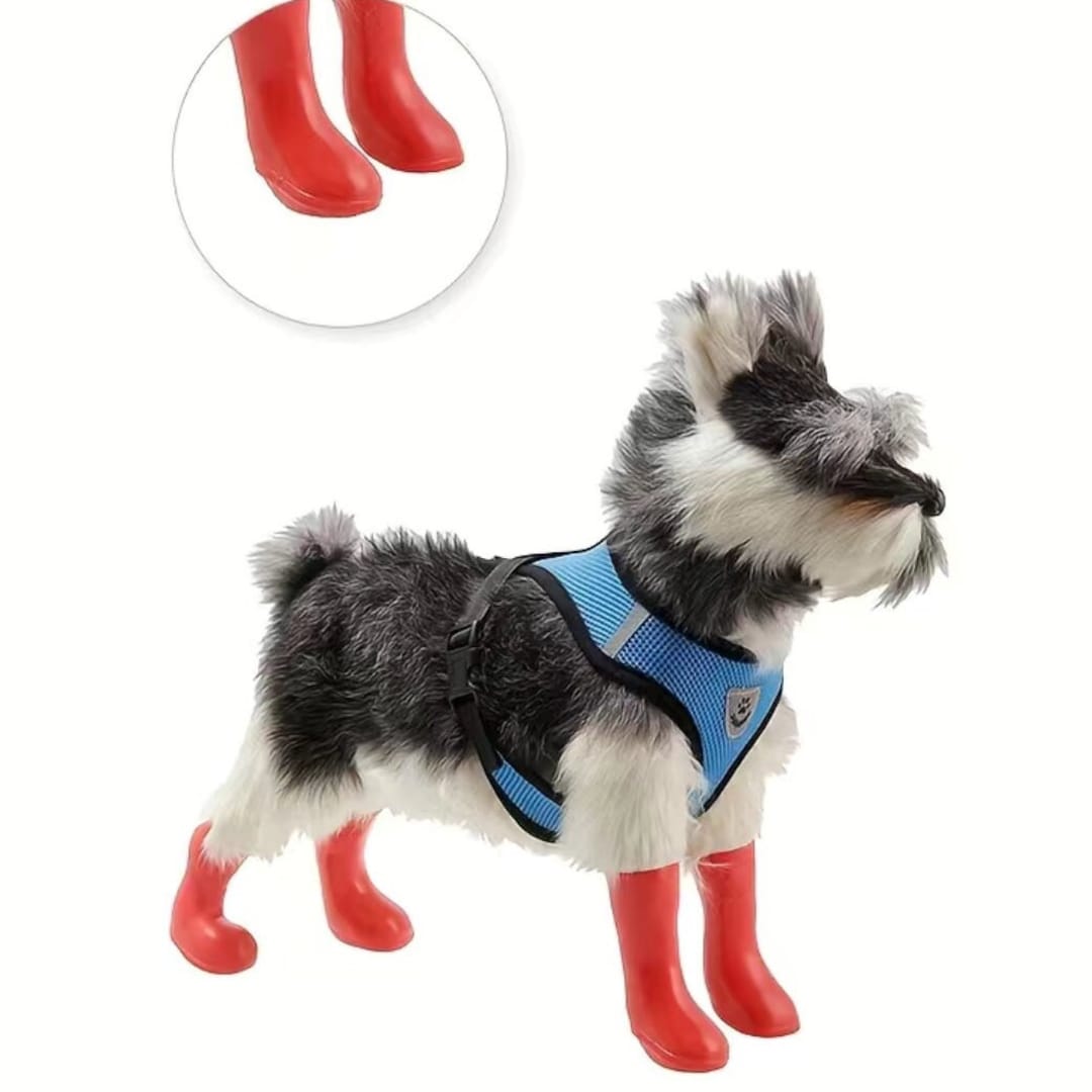 Pet Silicone Nonslip Dog Rain Boots, Dog Balloon Shoes Soft Sole Paw