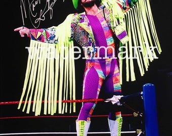 Randy Savage Macho Man Photo autographed REPRINT RP Facsimile Gift christmas gift Birthday gift