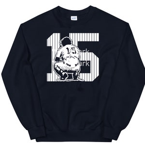 Thurman nummer 15 gepensioneerd nummer New York honkbalshirt, East 161st street Thurman Munson shirt - sweatshirt alleen voorkant