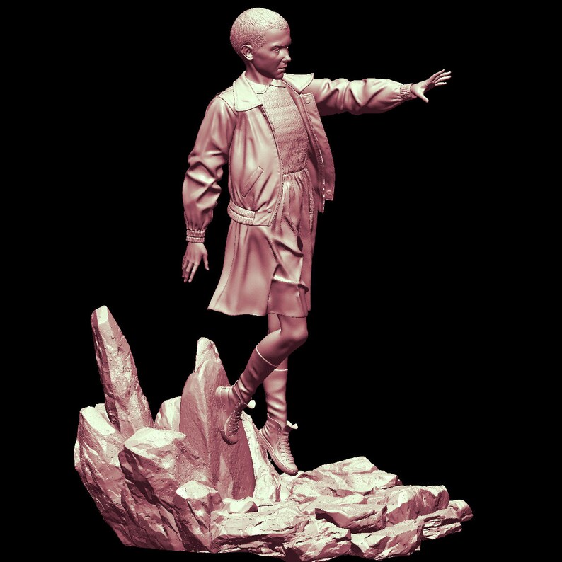 Eleven 3D STL File Stranger Things Girl Pose 3D Print Instant Etsy Israel Eleven 3d stl file stranger things girl pose 3d print instant etsy israel