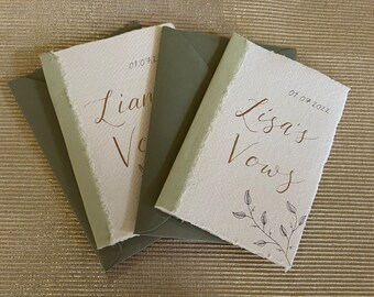 Wedding Vow Books, Wedding Vows - Handwritten Calligraphy