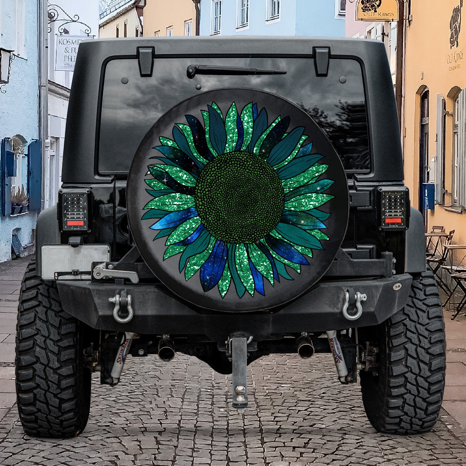 Green Sunflower Tire Cover Spare Tire Cover for Jeep the - Etsy