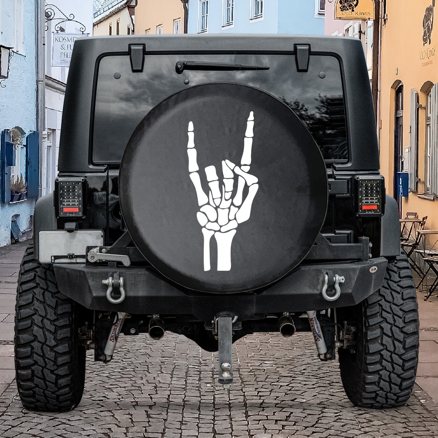 Skeleton Peace Tire Cover | Spare Tire Cover
