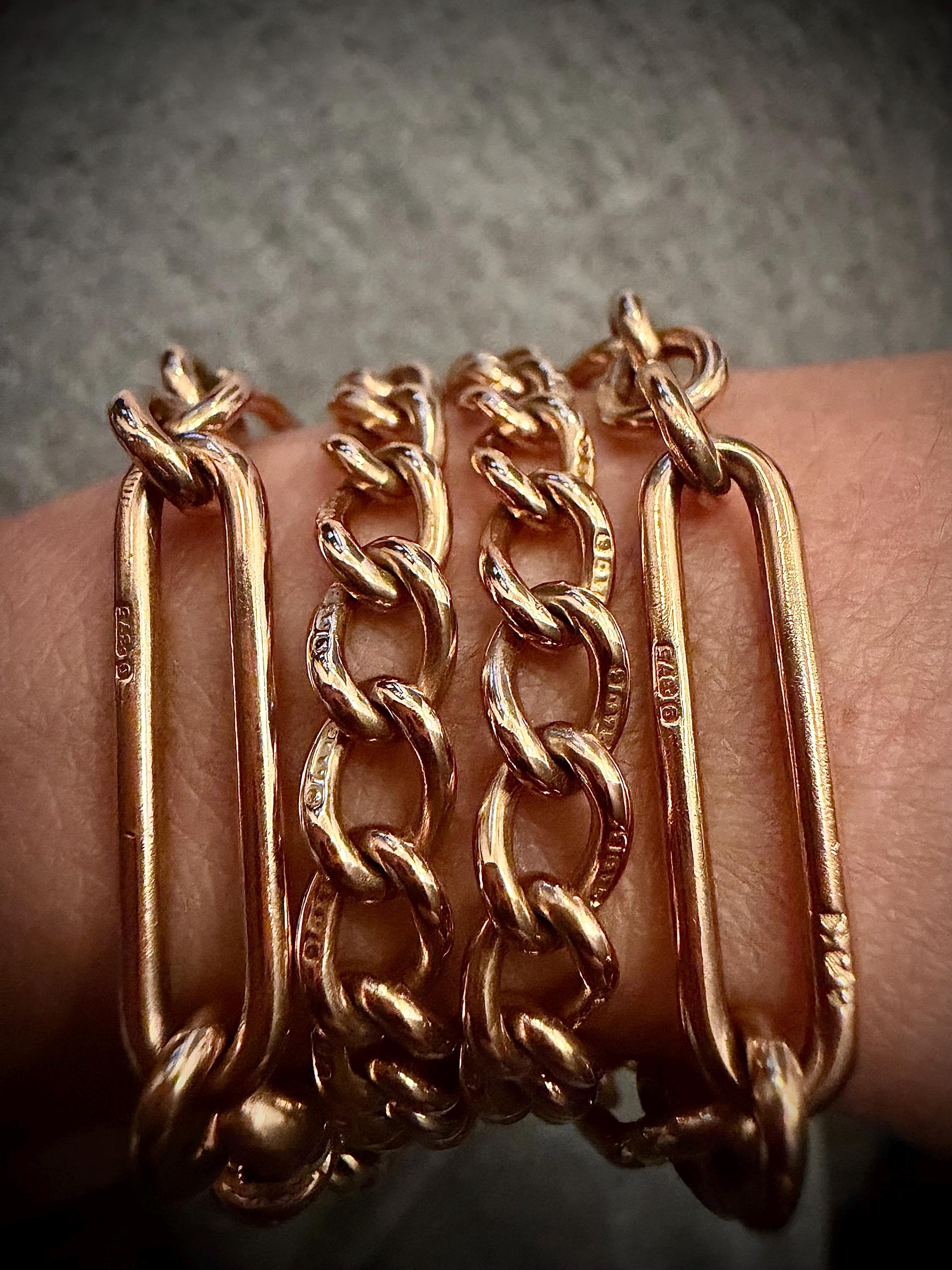 Sterling Silver Trombone Link Bracelet - Etsy