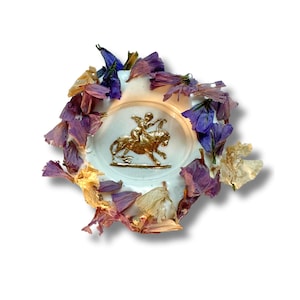 Couronne d'amour, Sticker pour sceau de cire, Peint à la main, Fleurs séchées et lavande, Auto-adhésif, Papier cadeau, Lettre, Faire-part, Cadeau, Chérubin et lion