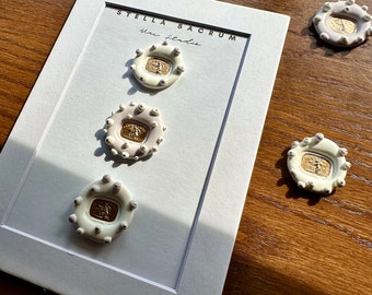 Cherub Wax Seal Stickers: Antique Intaglio, Hand-Painted