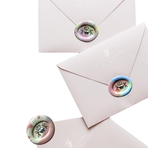 Siempre juntos en colores pastel arcoíris, juego de 3 pegatinas de lacre, pintadas a mano, para cartas, recuerdos de boda, invitaciones, fiestas, papel de regalo, estilo antiguo.