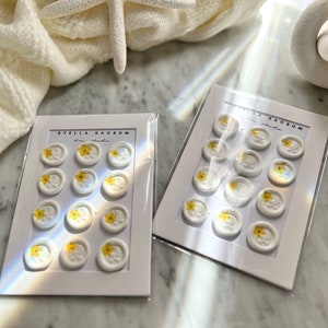 Baby Yellow, juego de 6 pegatinas, sello de cera, autoadhesivo, revelación de género, baby shower, sello de carta personalizado, invitación, cochecito vintage