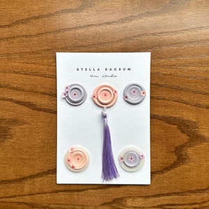 Narciso Tassel, Conjunto de 5 adesivos, Lacre de cera, Autoadesivo, Cartas, Correio, Chá de bebê, Convite, Vintage, Papel de embrulho, Rosa, Roxo, Velino