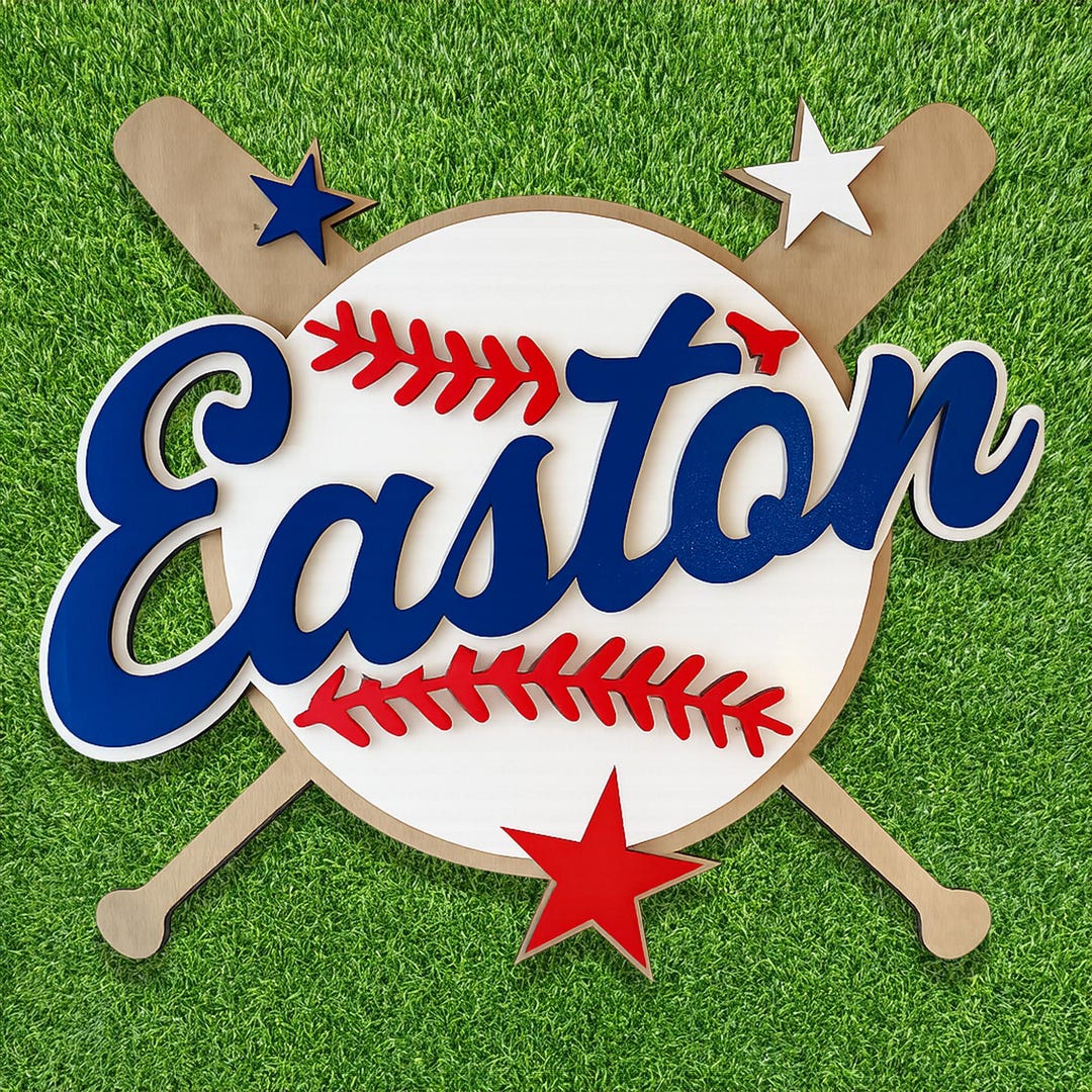 Personalized Baseball Name Sign - Etsy