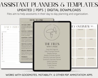 Assistant Planner, Virtual Assistant Templates, Executive Assistant  Templates, Minimalist Digital Planner, Planner Templates, iPad Planner -  Etsy