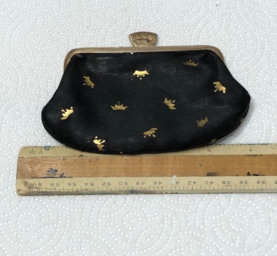 Vintage  1950's Fabric Lewis Coin Purse Satin wit… - image 9