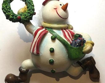Vintage Snowman Delivery Christmas Ornament