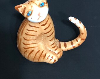 Vintage Fine Bone China Cat Figurines Hand Painted  Made in the Philippines 4 Available