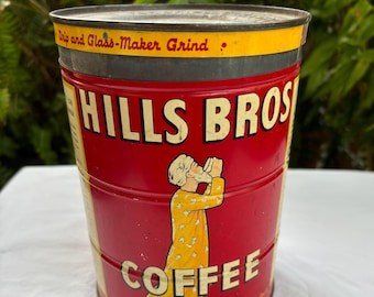 Hill Bros Coffee Vintage Tin c1930-1960’s