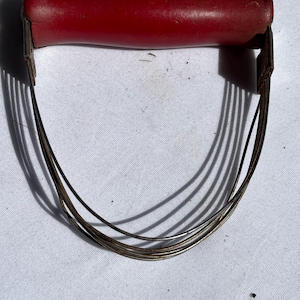 Vintage Red Wooden Handle Pastry Dough Blender c1930