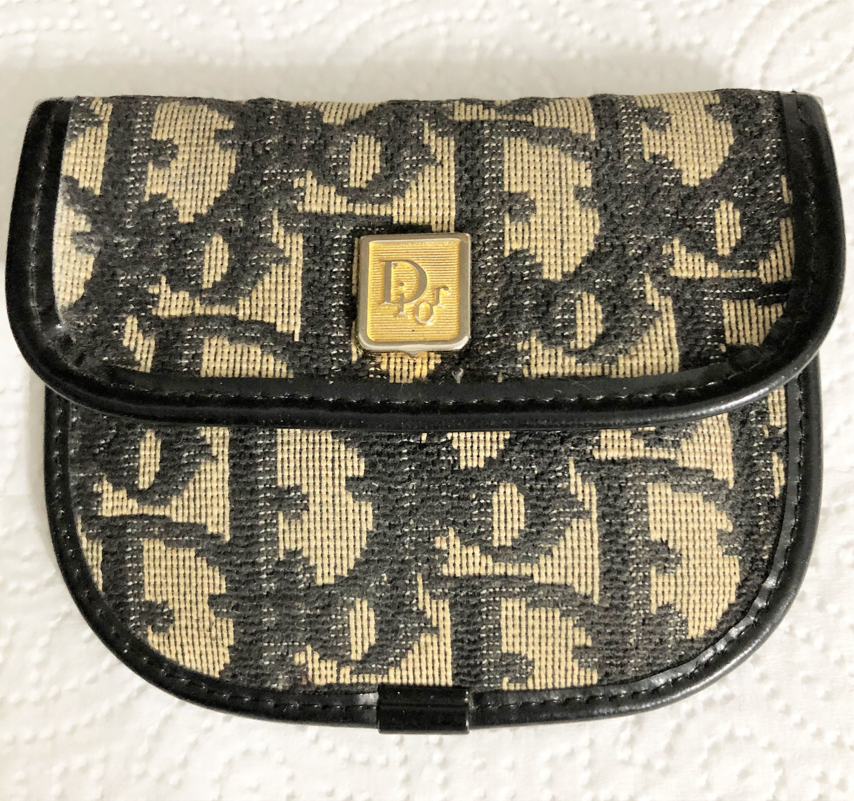 Dior Kiss-Lock Mini CD Trotter Coin Purse Wallet