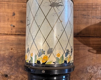 Coffee Dispenser Metal Wall Mounted Vintage Crocus Design