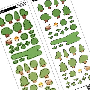Forest 02 Deco Sticker | Korean Journaling Sticker | Kpop Polco Photocard Sticker