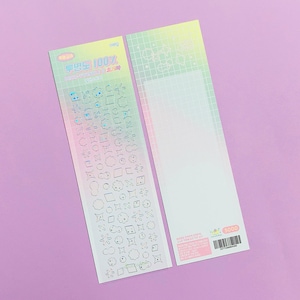 Transparent Deco Twinkle 2 Sticker | Korean Journaling Sticker | Kpop Polco Photocard Sticker