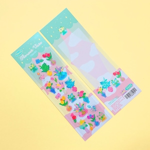 Flower Vase Deco Sticker | Korean Journaling Sticker | Kpop Polco Photocard Sticker