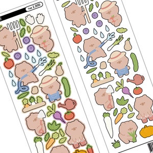 Beddu&#39;s Farm Deco Sticker | Korean Journaling Sticker | Kpop Polco Photocard Sticker