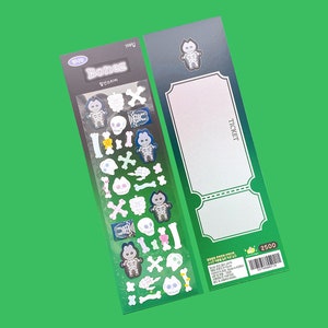 Bones Deco Sticker | Korean Journaling Sticker | Kpop Polco Photocard Sticker