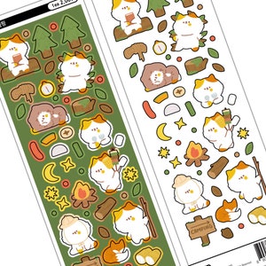 Chiddu Camping Deco Sticker | Korean Journaling Sticker | Kpop Polco Photocard Sticker