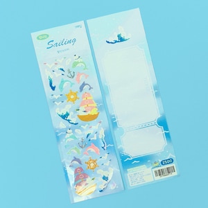 Sailing Deco Sticker | Korean Journaling Sticker | Kpop Polco Photocard Sticker