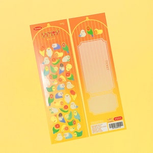 Lovebird Deco Sticker | Korean Journaling Sticker | Kpop Polco Photocard Sticker