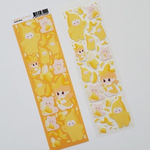 Banana Deco Sticker | Korean Journaling Sticker | Kpop Polco Photocard Sticker