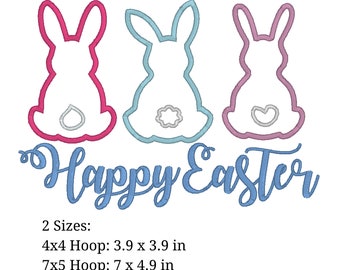 Easter Applique Embroidery Design, pes, dst, exp, hus, jef, vp3, xxx, and vip. Easter Machine Embroidery Design