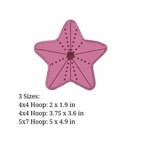 Starfish embroidery design. pes, exp, dst, hus, jef, vp3, vip, and xxx. Machine Embroidery Desgin