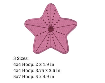 Starfish embroidery design. pes, exp, dst, hus, jef, vp3, vip, and xxx. Machine Embroidery Desgin