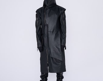 Men Layered Long Jacket