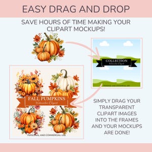 May include: A digital download of watercolor clipart featuring fall pumpkins in various colors and arrangements. The clipart is perfect for creating fall-themed designs, invitations, and other projects. The text "FALL PUMPKINS Watercolor Clipart" is included in the image.