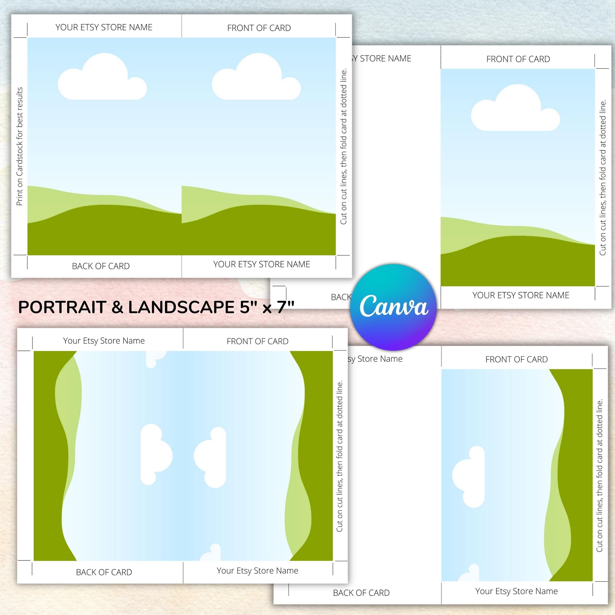 Canva Digital 5x7 Greeting Card Template for Etsy Sellers Easily Create Canva Digital 5x7 Greeting Card Template for Etsy Sellers Easily Create