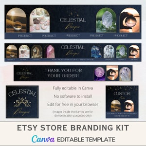 Etsy Store Branding Kit Template for Etsy Sellers - Easily rebrand your Etsy shop using simple drag and drop in Canva!