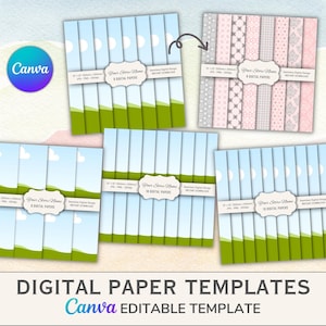Canva Digital Paper Templates for Etsy Sellers - Easily create your listing images, with simple drag and drop templates!