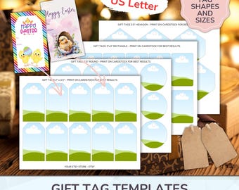 Plantillas de etiquetas de regalo de Canva: diseños en PDF para vendedores de Etsy (A4 y Carta)