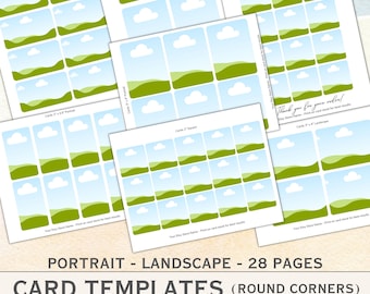 Canva Card Templates: Rounded Corners, Drag & Drop (Digital Download)