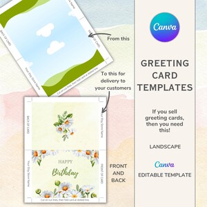 Canva Digital 5x7 Greeting Card Template for Etsy Sellers Easily Create Canva Digital 5x7 Greeting Card Template for Etsy Sellers Easily Create