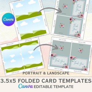 Canva Digital 3.5x5 Faltkartenvorlage für Etsy Verkäufer - Erstellen Sie ganz einfach die PDF-Vorlagen, die Ihre Kunden herunterladen können!